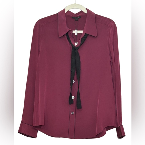 New! Marc Jacobs Silk Berry Shirt Top - Picture 1 of 13